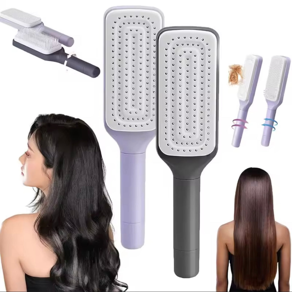 Cepillo de pelo autolimpiante